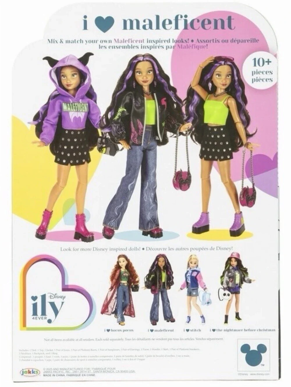 4 Disney ILY 4EVER Doll Maleficent Hocus Pocus Stitch Nightmare Before Christmas